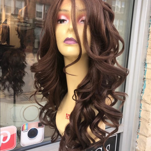 Long Brown Wig Romance Curl Lacefront 2020 wig - Picture 5 of 8